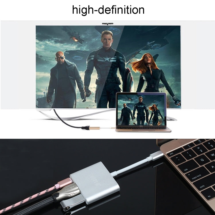 อะแดปเตอร์ USB-C / Type-C 3.1 ตัวผู้เป็น USB-C / Type-C 3.1 ตัวเมีย & HDMI ตัวเมีย & USB 3.0 ตัวเมีย, Type-C+USB+HDMI (J), Type-C+USB+HDMI (G), Type-C+USB+HDMI (B), Type-C+USB+HDMI (S)