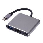 V125 ตัวแปลง UCB-C / Type-C ตัวผู้เป็น PD + HDMI + USB 3.0 ตัวเมีย 3 ใน 1