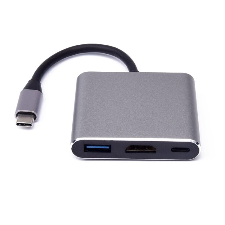 V125 ตัวแปลง UCB-C / Type-C ตัวผู้เป็น PD + HDMI + USB 3.0 ตัวเมีย 3 ใน 1