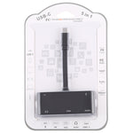 V126 ตัวแปลง UCB-C / Type-C ตัวผู้เป็น PD + HDMI + VGA + เสียง + USB 3.0 ตัวเมีย 5 ใน 1