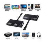 V126 ตัวแปลง UCB-C / Type-C ตัวผู้เป็น PD + HDMI + VGA + เสียง + USB 3.0 ตัวเมีย 5 ใน 1