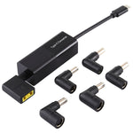 อะแดปเตอร์จ่ายไฟแล็ปท็อป 65W USB-C / Type-C ตัวแปลงเป็นอะแดปเตอร์จ่ายไฟ 6 ใน 1