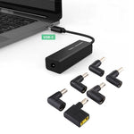 อะแดปเตอร์จ่ายไฟแล็ปท็อป 65W USB-C / Type-C ตัวแปลงเป็นอะแดปเตอร์จ่ายไฟ 6 ใน 1