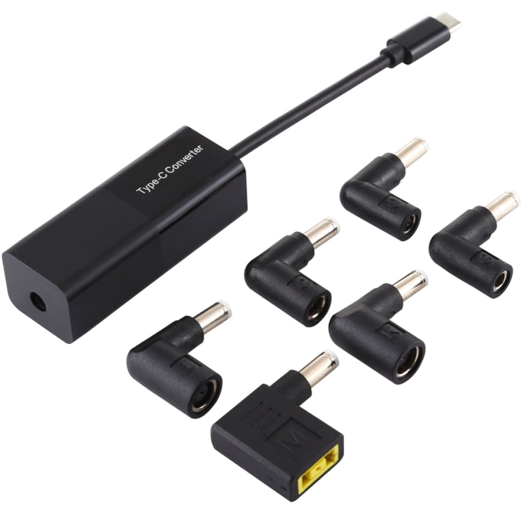 อะแดปเตอร์จ่ายไฟแล็ปท็อป 65W USB-C / Type-C ตัวแปลงเป็นอะแดปเตอร์จ่ายไฟ 6 ใน 1