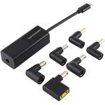 อะแดปเตอร์จ่ายไฟแล็ปท็อป 65W USB-C / Type-C ตัวแปลงเป็นอะแดปเตอร์จ่ายไฟ 6 ใน 1