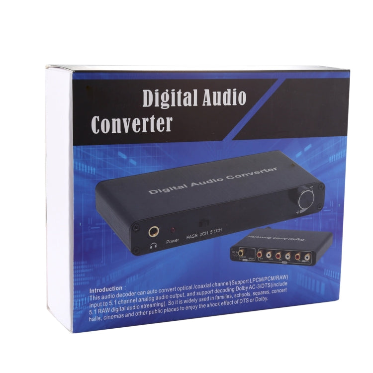 ตัวถอดรหัสเสียงดิจิทัล 2 ช่อง พร้อมตัวแปลง Optical Toslink SPDIF Coaxial สำหรับโฮมเธียเตอร์ / PS4 / PS3 / XBOX360, รองรับการควบคุมเสียง, AC-3, DTS