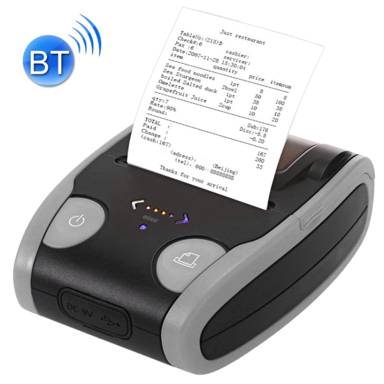 เครื่องพิมพ์ใบเสร็จความร้อน Bluetooth POS ขนาด 58มม. แบบพกพา QS-5806, QS-5806-E, QS-5806-H