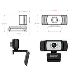 เว็บแคม Aoni C33 Beauty FHD 1080P IPTV สำหรับการประชุมทางไกล สอนออนไลน์ ถ่ายทอดสด พร้อมไมโครโฟน เสียบใช้งานได้ทันที, C33