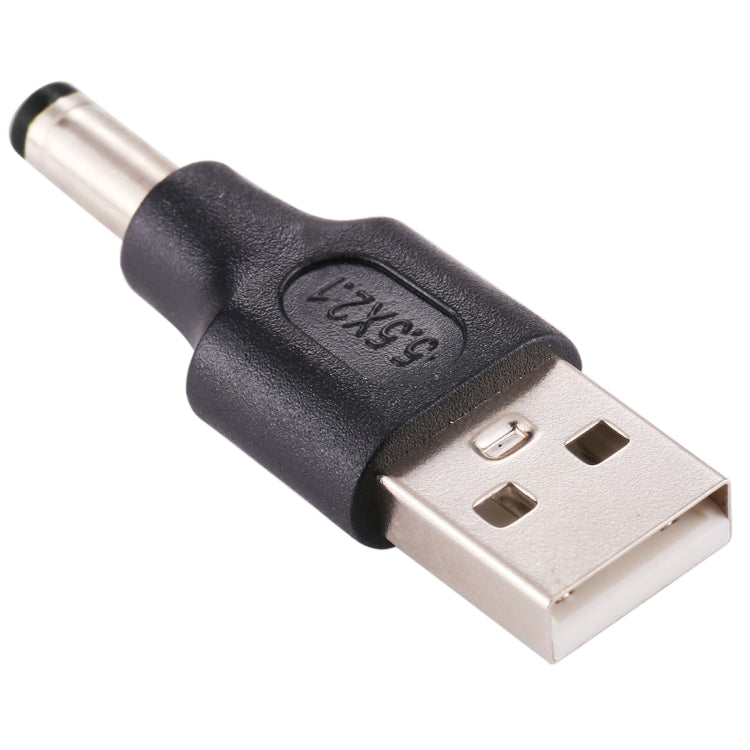 ปลั๊กไฟ DC ตัวผู้ 5.5 x 2.1 มม. 10 ชิ้น ตัวผู้เป็น USB 2.0 ตัวผู้, 5.5 x 2.1 มม.