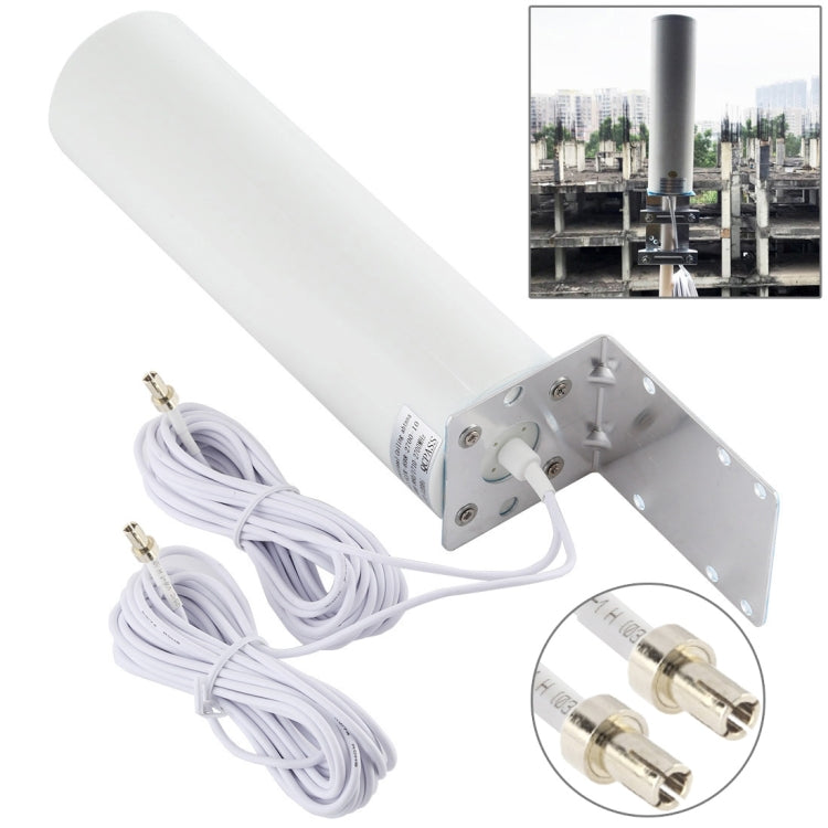 เสาอากาศบาร์เรลภายนอก 4G LTE WiFi 12DBi Omni พร้อม TS9 ตัวผู้, TS9