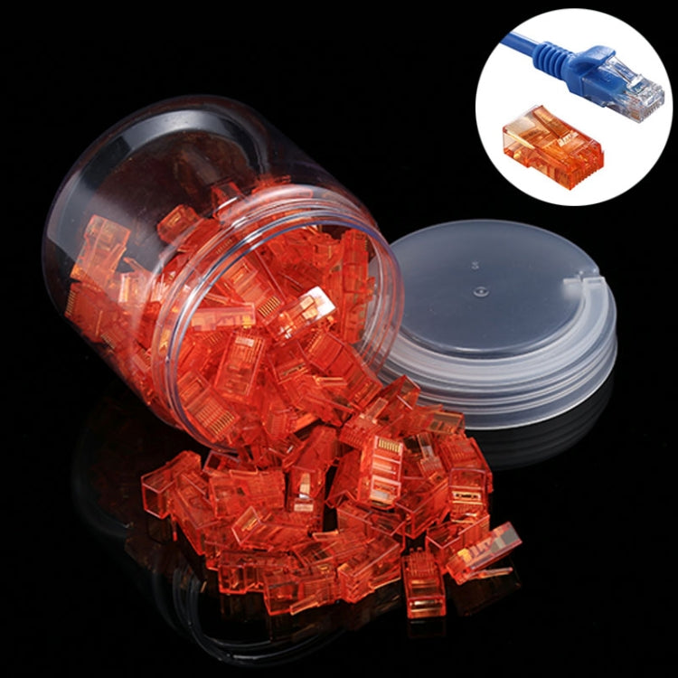 ขั้วต่อโมดูลาร์ RJ45 Anpwoo Amp01 จำนวน 100 ชิ้น, 100 ชิ้น (สีเหลือง), 100 ชิ้น (สีน้ำเงิน), 100 ชิ้น (สีส้ม)
