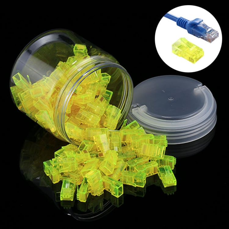 ขั้วต่อโมดูลาร์ RJ45 Anpwoo Amp01 จำนวน 100 ชิ้น, 100 ชิ้น (สีเหลือง), 100 ชิ้น (สีน้ำเงิน), 100 ชิ้น (สีส้ม)