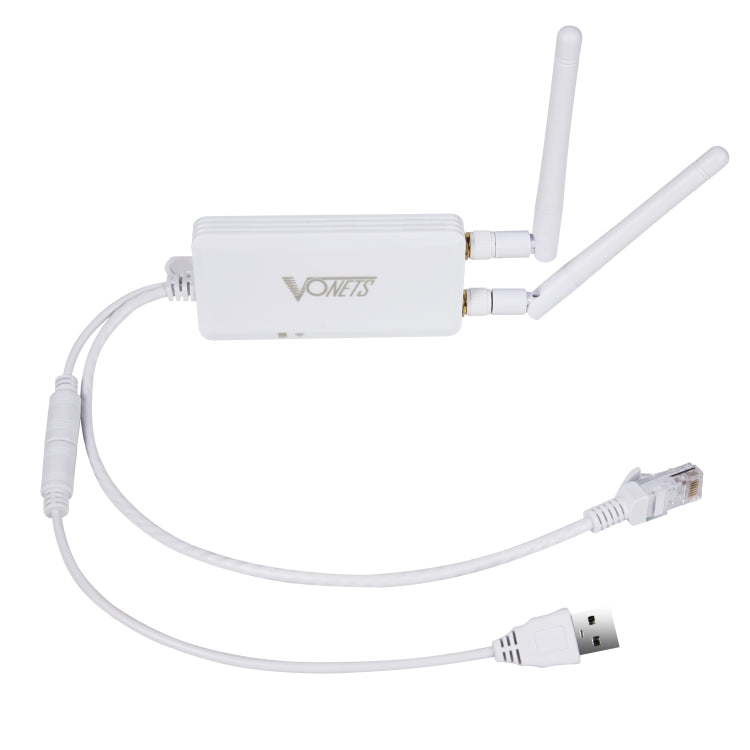 VONETS VAP11S สะพานไร้สายขนาดเล็ก 2.4G ความเร็ว 300Mbps พร้อมเสาอากาศ 2 ต้น, VAP11S