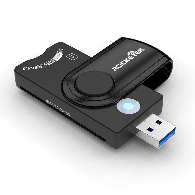 ROCKETEK CR310 เครื่องอ่านการ์ดมัลติฟังก์ชัน USB 3.0 + การ์ด TF + การ์ด SD + การ์ดซิม + การ์ดสมาร์ท, USB 3.0
