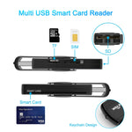 ROCKETEK CR310 เครื่องอ่านการ์ดมัลติฟังก์ชัน USB 3.0 + การ์ด TF + การ์ด SD + การ์ดซิม + การ์ดสมาร์ท, USB 3.0
