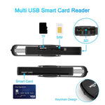 ROCKETEK CR310 เครื่องอ่านการ์ดมัลติฟังก์ชัน USB 3.0 + การ์ด TF + การ์ด SD + การ์ดซิม + การ์ดสมาร์ท, USB 3.0