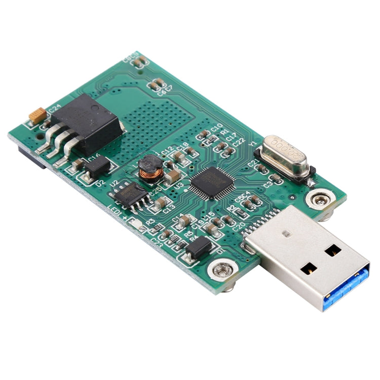 การ์ดแปลง mSATA SSD เป็น USB 3.0 โมดูลบอร์ดฮาร์ดดิสก์ไดรฟ์