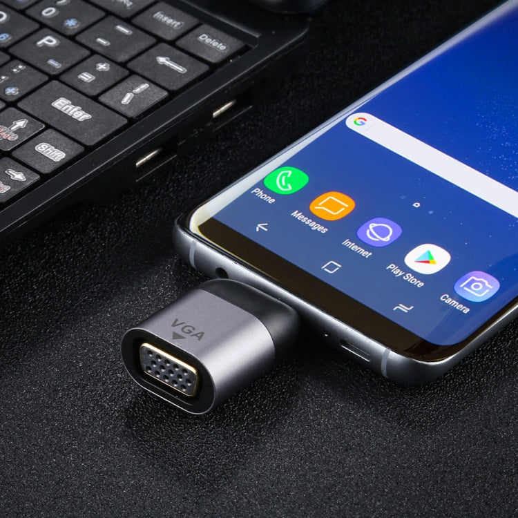 อะแดปเตอร์ Type-C ตัวผู้เป็น VGA DB15P ตัวเมีย