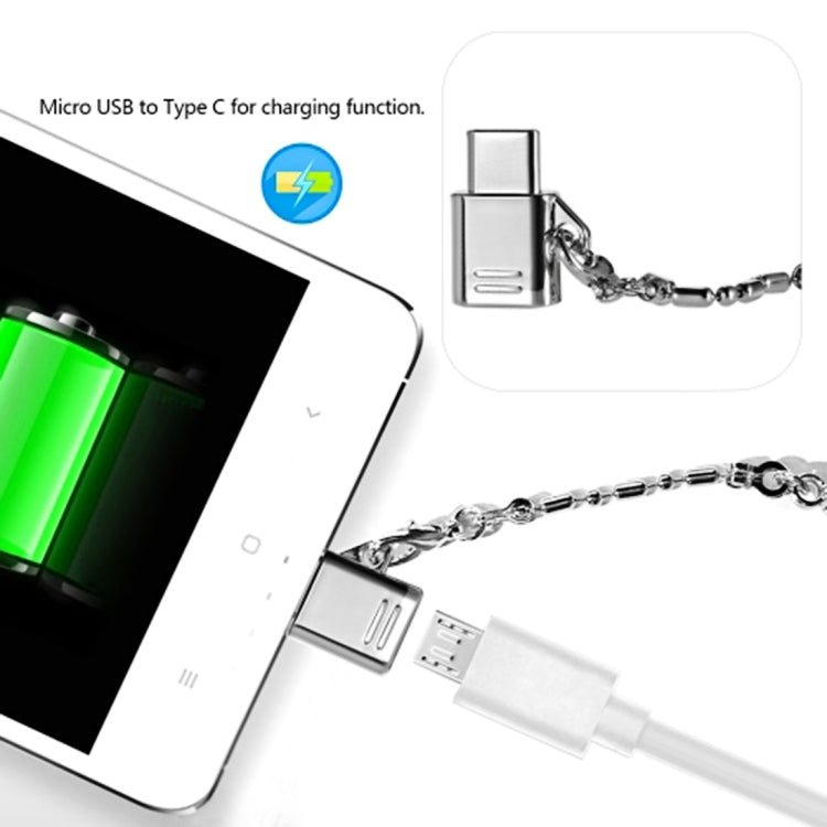 อะแดปเตอร์โลหะ Micro USB ตัวเมียเป็น USB-C / Type-C ตัวผู้ + USB 2.0 ตัวเมียเป็น USB-C / Type-C ตัวผู้