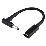สายถักไนลอนอะแดปเตอร์ PD 100W 18.5-20V 4.0 x 1.35 มม. แบบข้อศอกเป็น USB-C / Type-C