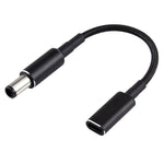 สายถักไนลอนอะแดปเตอร์ PD 100W 18.5-20V 7.4 x 0.6 มม. เป็น USB-C / Type-C สำหรับ HP, 7.4 x 0.6 มม.