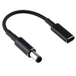 สายถักไนลอนอะแดปเตอร์ PD 100W 18.5-20V 7.4 x 0.6 มม. เป็น USB-C / Type-C สำหรับ HP, 7.4 x 0.6 มม.