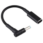สายแปลง PD 100W 18.5-20V 4.5 x 0.6mm ข้อต่อข้อศอกเป็น USB-C / Type-C ถักไนลอน สำหรับ HP, 4.5 x 0.6mm