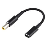 สายแปลง PD 100W 18.5-20V 7.9 x 0.9mm เป็น USB-C / Type-C ถักไนลอน