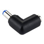 อะแดปเตอร์พาวเวอร์ DC 4506 ตัวผู้เป็น DC 7406 ตัวเมีย สำหรับแล็ปท็อป HP, ข้อต่อข้อศอก 90 องศา, DC 5521 ตัวผู้เป็นตัวเมีย