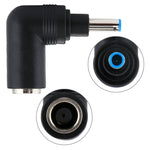 อะแดปเตอร์พาวเวอร์ DC 4506 ตัวผู้เป็น DC 7406 ตัวเมีย สำหรับแล็ปท็อป HP, ข้อต่อข้อศอก 90 องศา, DC4506 ถึง DC7406