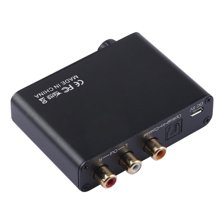 ตัวแปลง DAC 192KHz HD HIFI ออปติคัลเป็น RCA+3.5 มม. หูฟัง 5.1 ช่องดิจิทัล พร้อมควบคุมเสียง, 192KHz DAC