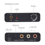 ตัวแปลง DAC 192KHz HD HIFI ออปติคัลเป็น RCA+3.5 มม. หูฟัง 5.1 ช่องดิจิทัล พร้อมควบคุมเสียง, 192KHz DAC