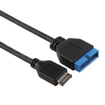 สายขยายเมนบอร์ด USB 3.1 Type-E เป็น USB 3.0 19 พิน ตัวผู้ ความยาว 30 ซม.