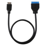สายขยายเมนบอร์ด USB 3.1 Type-E เป็น USB 3.0 19 พิน ตัวผู้ ความยาว 30 ซม.