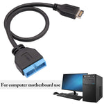 สายขยายเมนบอร์ด USB 3.1 Type-E เป็น USB 3.0 19 พิน ตัวผู้ ความยาว 30 ซม.