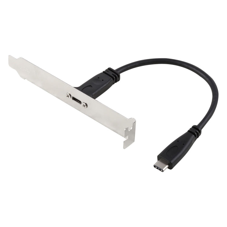 สายต่อขยาย USB-C / Type-C ตัวเมียเป็นตัวผู้ พร้อมขาแผง 20 ซม. Type-C
