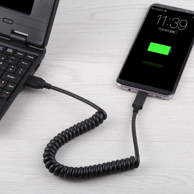 สายต่อขยายสปริงดึงออกได้ USB 3.0 ตัวผู้เป็น USB-C / Type-C ตัวผู้ ความยาว 1.5 ม.