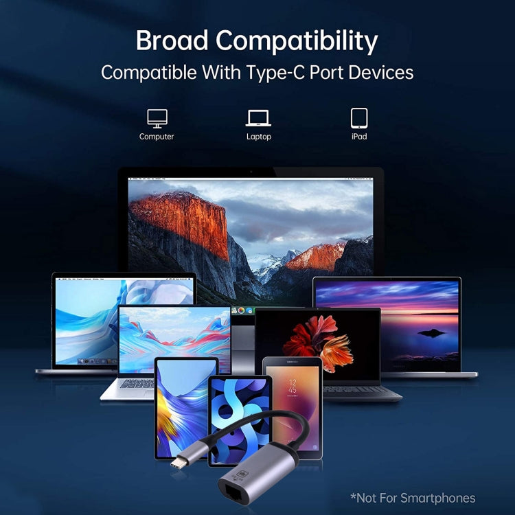 อะแดปเตอร์แปลง Type-C / USB-C ตัวผู้เป็น Gigabit RJ45 ตัวเมีย