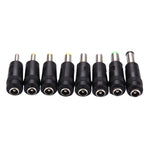 ชุดอะแดปเตอร์ไฟ 8 in 1 ขั้ว 5.5x2.1 มม. ตัวเมียเป็นตัวผู้หลายขั้ว สำหรับโน้ตบุ๊ก HP / Sony / Acer / ASUS / DELL