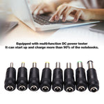 ชุดอะแดปเตอร์ไฟ 8 in 1 ขั้ว 5.5x2.1 มม. ตัวเมียเป็นตัวผู้หลายขั้ว สำหรับโน้ตบุ๊ก HP / Sony / Acer / ASUS / DELL