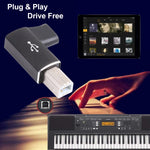 อะแดปเตอร์ USB-C / Type C ตัวเมียเป็น USB 2.0 B MIDI ตัวผู้ สำหรับเครื่องดนตรีอิเล็กทรอนิกส์ / เครื่องพิมพ์ / สแกนเนอร์ / เปียโน