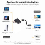 อะแดปเตอร์ข้อศอก DisplayPort ชาย 8K เป็น DisplayPort หญิง, DP ชาย เป็น DP หญิง ข้อศอก
