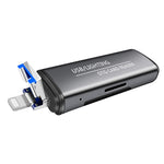 แฟลชไดรฟ์ USB 2 in 1 + 8 Pin / เครื่องอ่านการ์ด OTG สำหรับระบบ IOS โทรศัพท์มือถือ / คอมพิวเตอร์ รุ่น 118