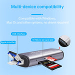 แฟลชไดรฟ์ USB 2 in 1 + 8 Pin / เครื่องอ่านการ์ด OTG สำหรับระบบ IOS โทรศัพท์มือถือ / คอมพิวเตอร์ รุ่น 118