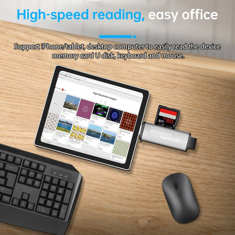 แฟลชไดรฟ์ USB 2 in 1 + 8 Pin / เครื่องอ่านการ์ด OTG สำหรับระบบ IOS โทรศัพท์มือถือ / คอมพิวเตอร์ รุ่น 118