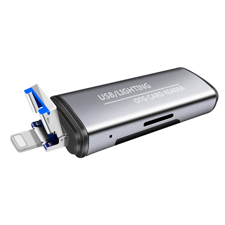 แฟลชไดรฟ์ USB 2 in 1 + 8 Pin / เครื่องอ่านการ์ด OTG สำหรับระบบ IOS โทรศัพท์มือถือ / คอมพิวเตอร์ รุ่น 118