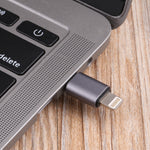 อะแดปเตอร์ USB-C / Type-C ตัวผู้เป็น 8 Pin ตัวผู้ สำหรับชาร์จ + ส่งข้อมูล + OTG, Type-C ตัวผู้เป็น 8 Pin ตัวผู้