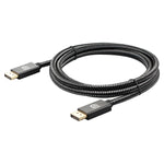 สาย DisplayPort ชาย OD6.5 มม. ยาว 2 ม., DP ชาย เป็น ชาย