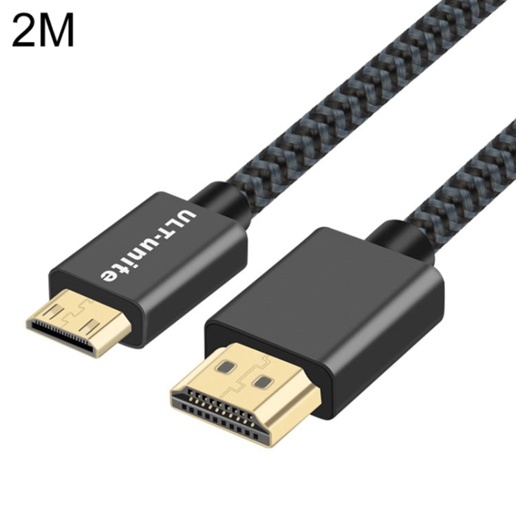 สายถักไนลอน ULT-unite หัว HDMI 2.0 ชุบทอง ชาย เป็น Mini HDMI ชาย, ความยาวสาย: 2 ม.