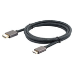 สายถักไนลอน ULT-unite หัว HDMI 2.0 ชุบทอง ชาย เป็น Mini HDMI ชาย, ความยาวสาย: 2 ม.